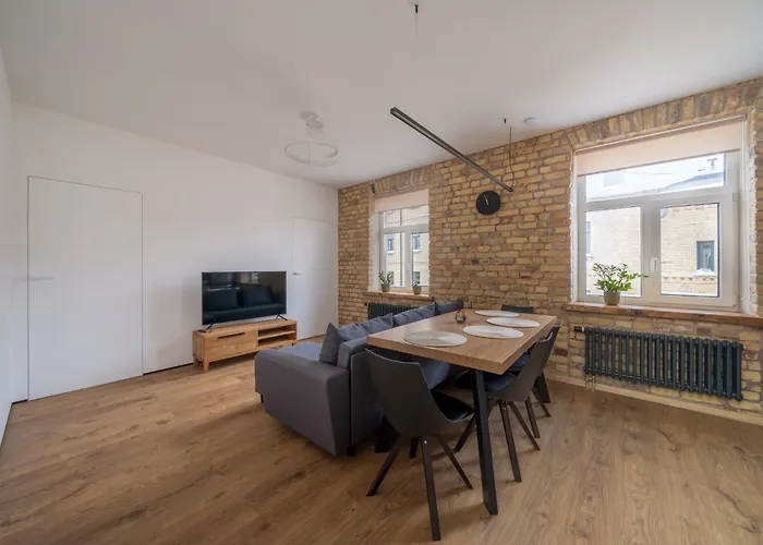 Apartment With Exposed Brick Interior - Stabu Street