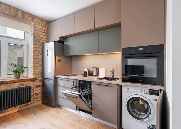 Apartment With Exposed Brick Interior - Stabu Street Dzīvoklis