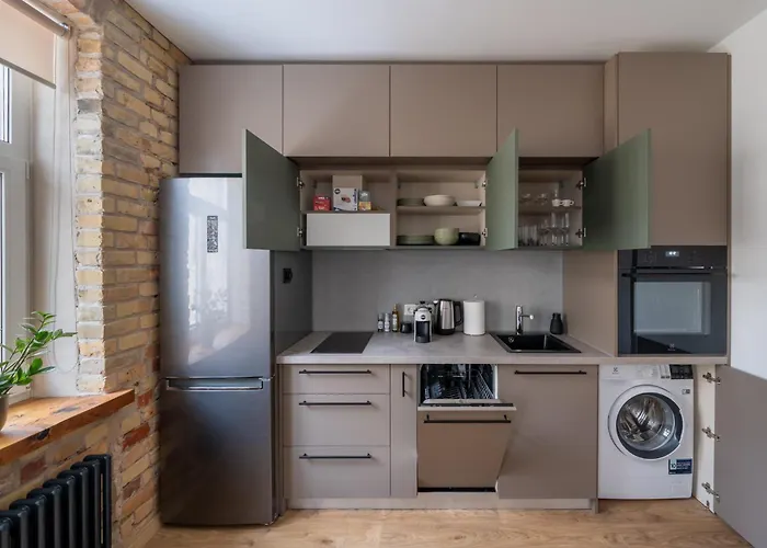 Dzīvoklis Apartment With Exposed Brick Interior - Stabu Street *